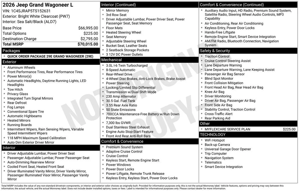 New 2026 Bright White Clear-Coat Exterior Paint Jeep  image 47