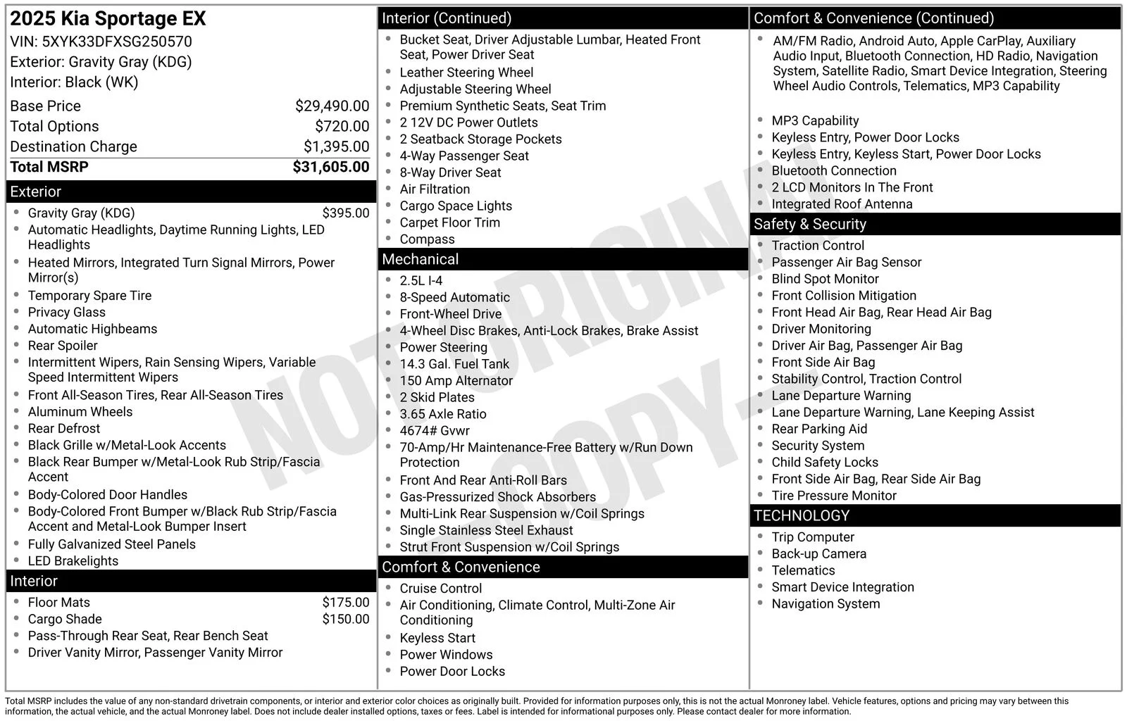 Certified Used 2025 Gravity Gray Kia EX image 27