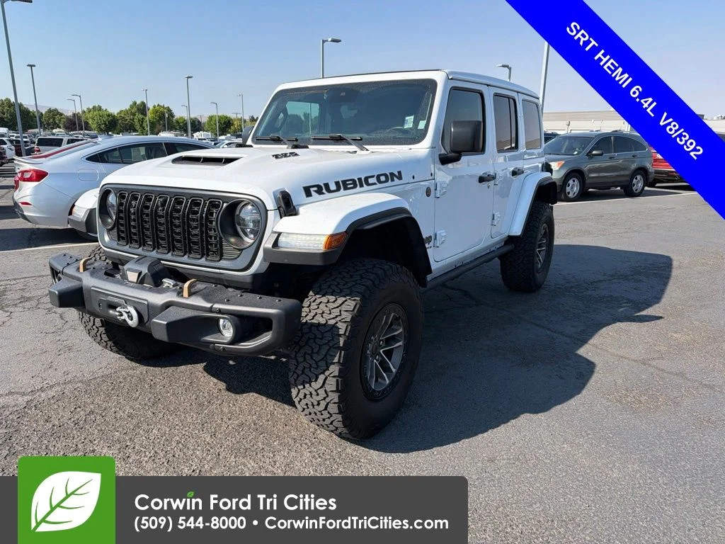 Used 2024 Bright White Clearcoat Jeep Rubicon 392 image 4
