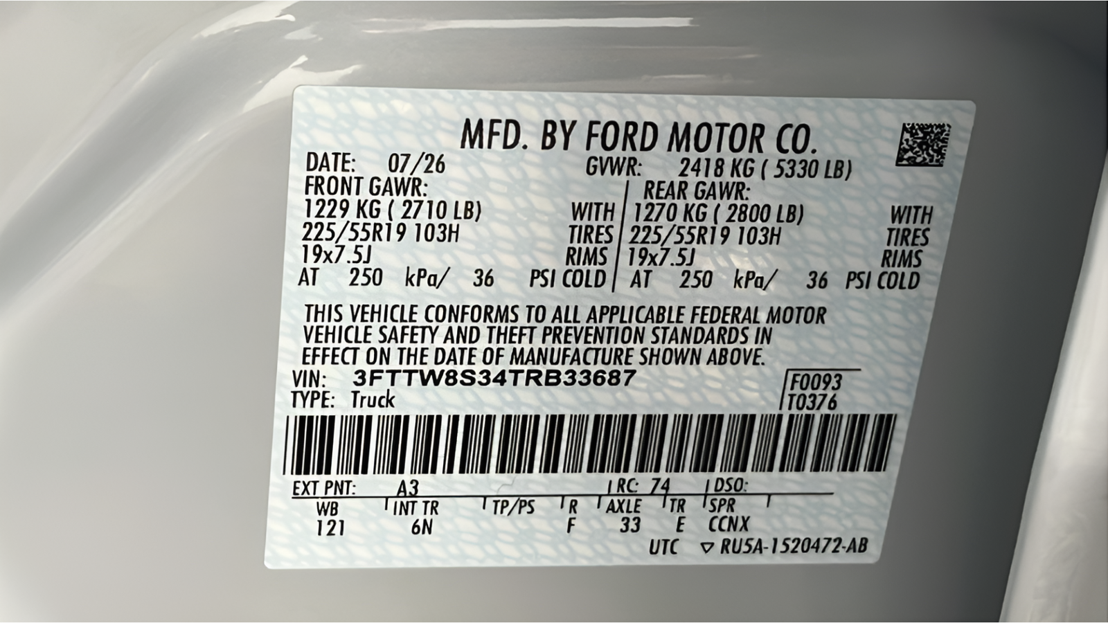 New 2026 White Metallic Ford Lariat image 37