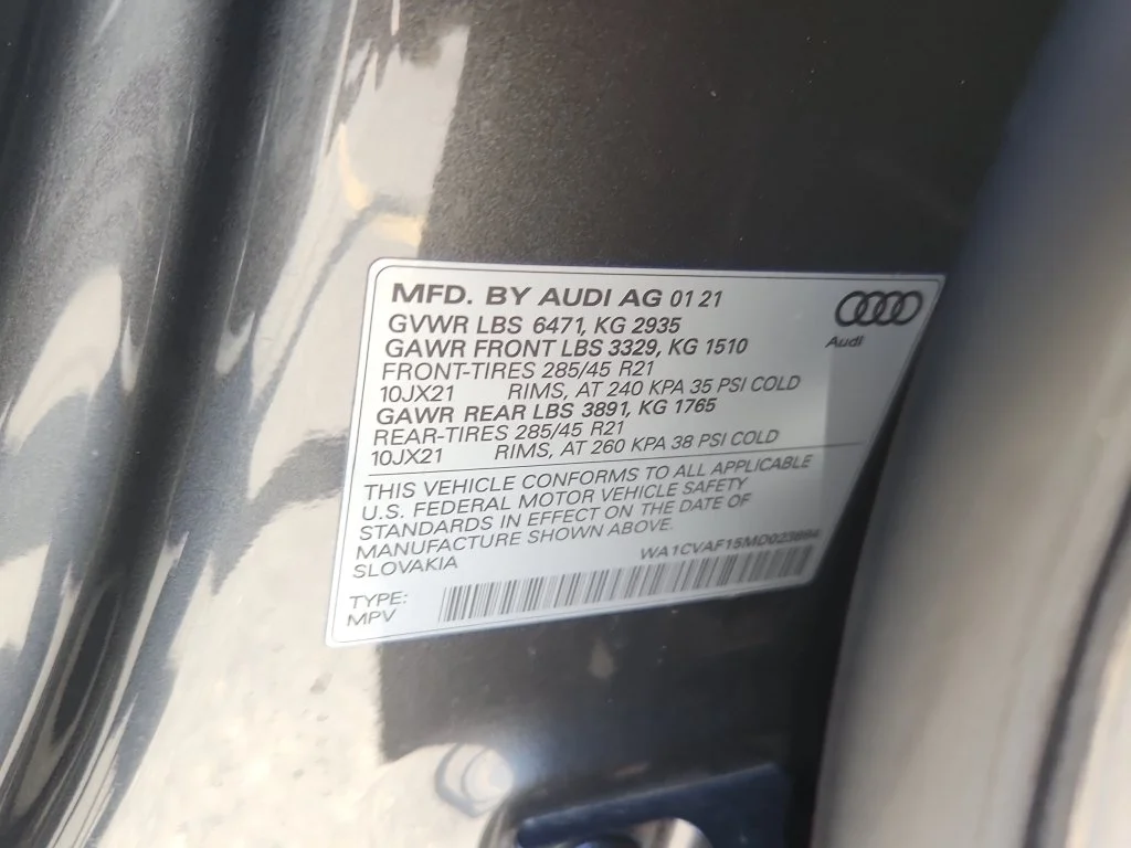 Used 2021 Gray Audi 55 Prestige image 20