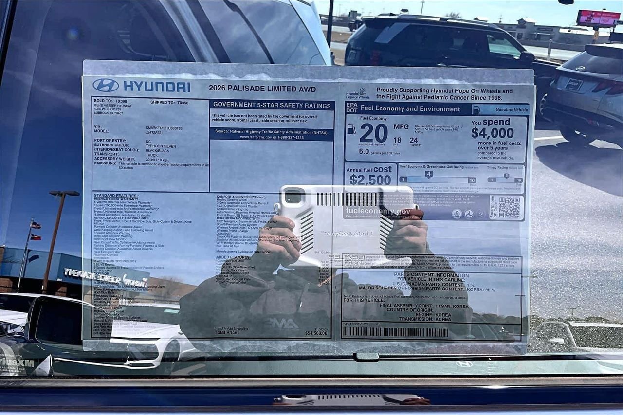 New 2026 Typhoon Silver Metallic Hyundai Limited image 22