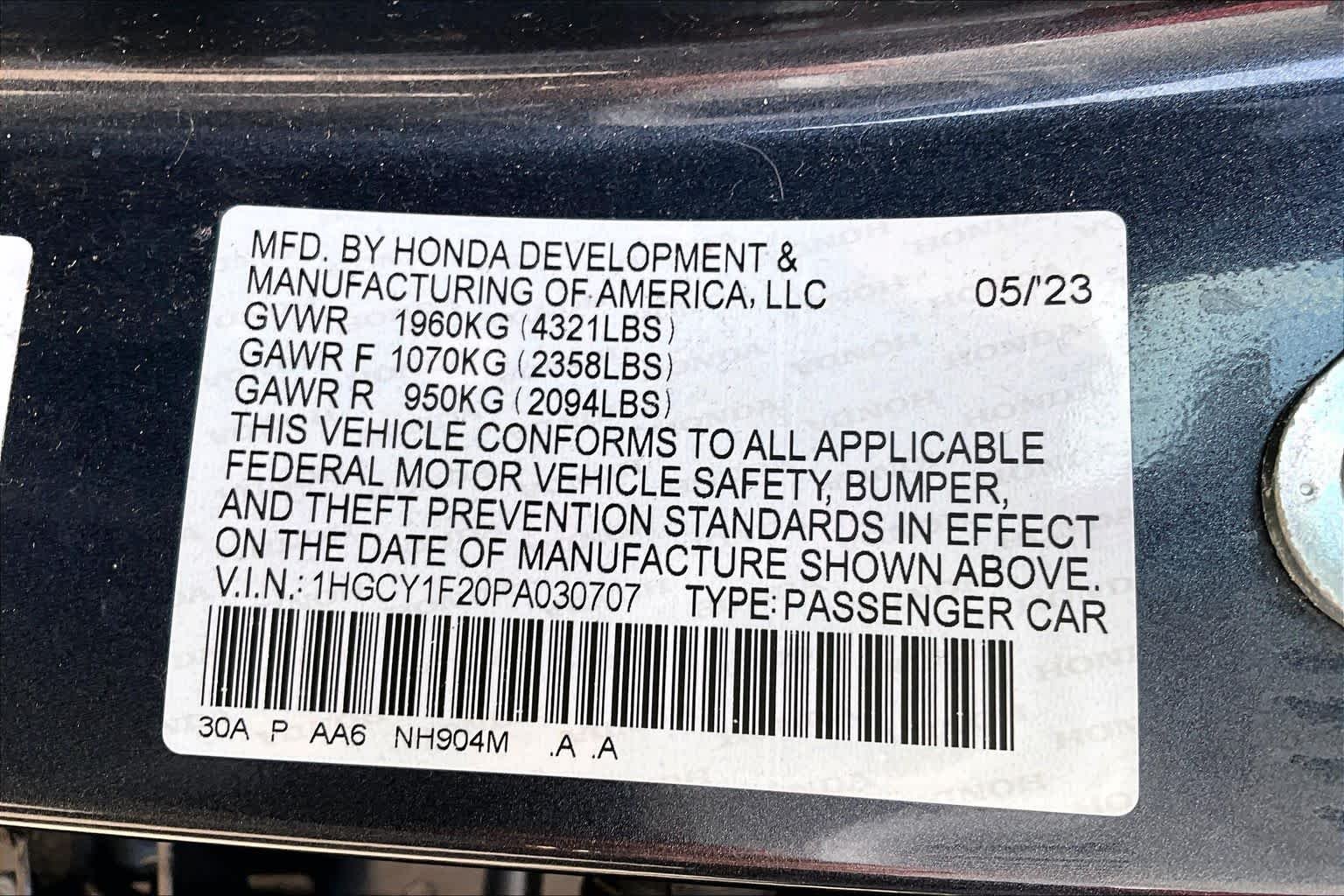 Used 2023 Meteorite Gray Metallic Honda LX image 32