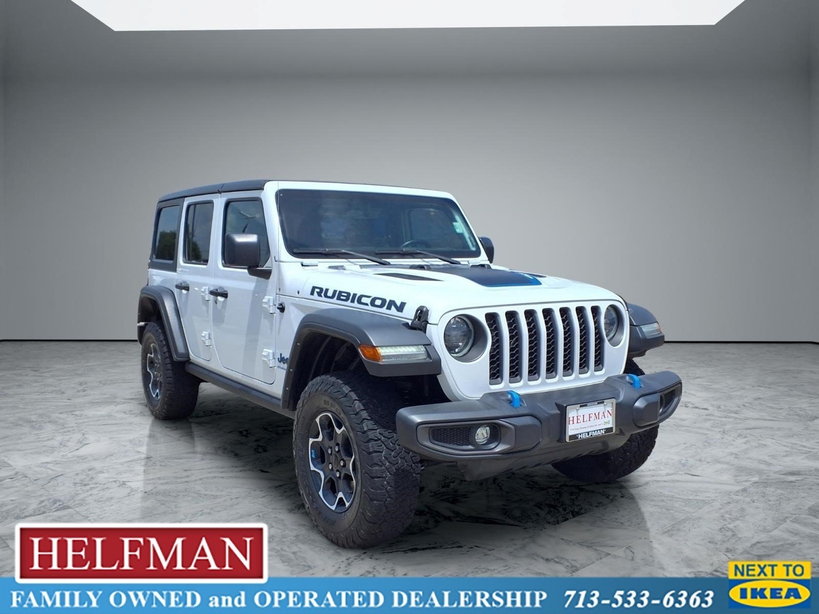 Used 2023 Bright White Clearcoat Jeep Rubicon image 1