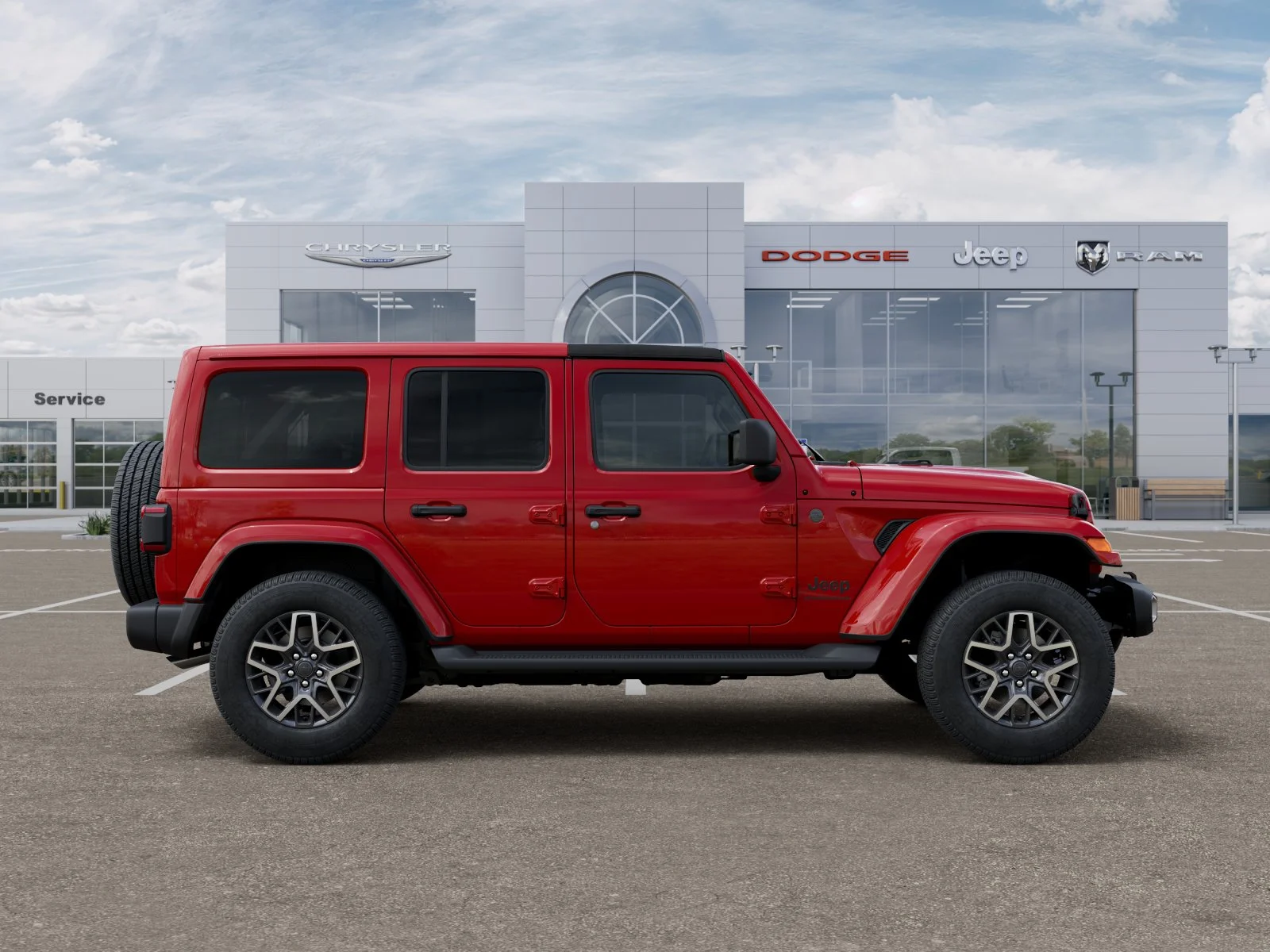 New 2026 Firecracker Red Clear-Coat Exterior Paint Jeep Sahara image 48