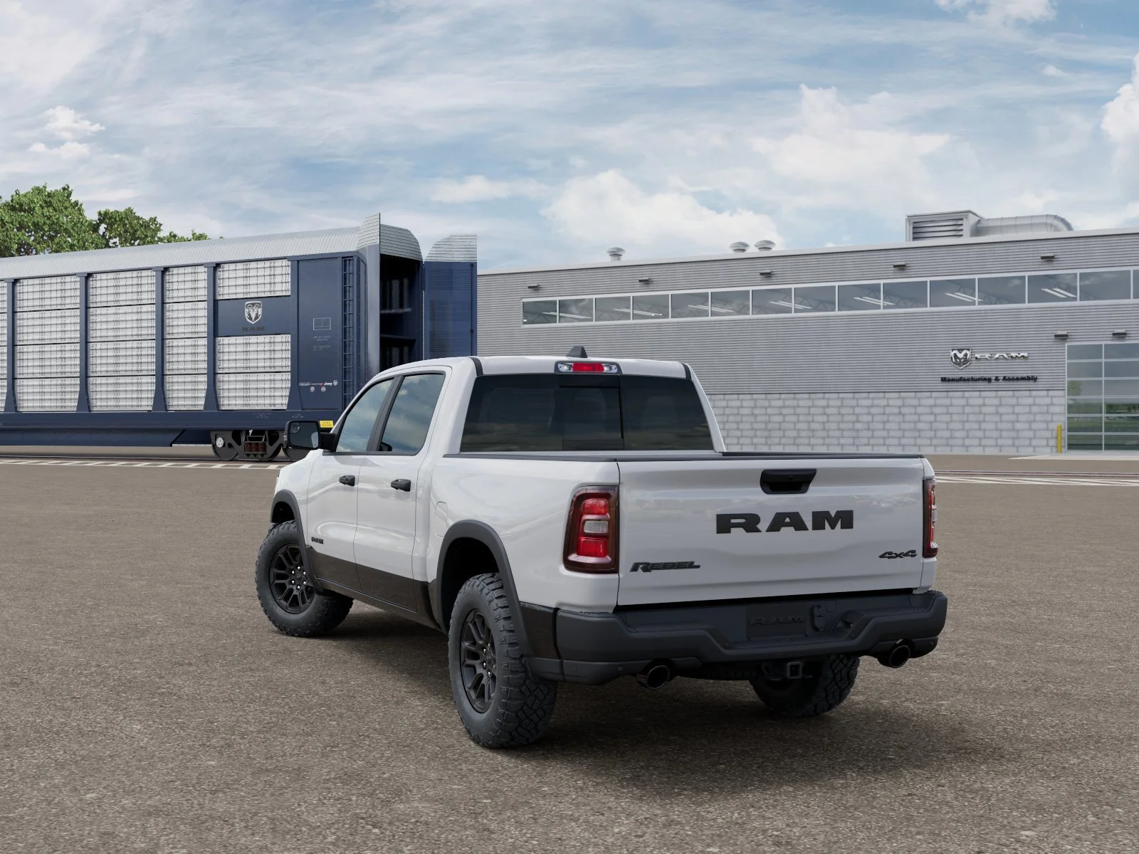 New 2026 Bright White Clear-Coat Exterior Paint RAM Rebel image 3