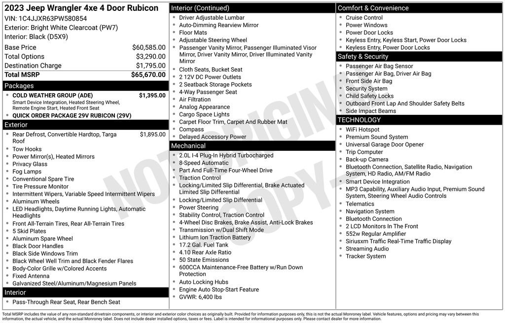 Used 2023 White Jeep Rubicon 4xe image 8