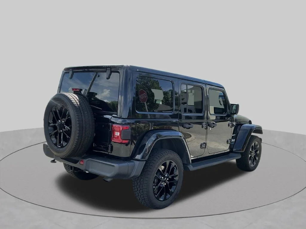 Used 2021 Black Jeep Unlimited Sahara 4xe image 4