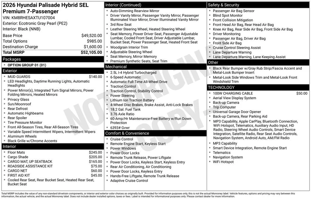 New 2026 Gray Hyundai SEL Premium image 18