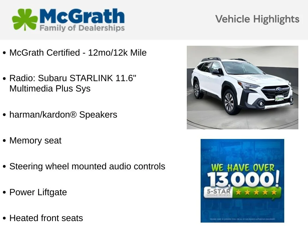 Used 2024 White Subaru Limited image 6