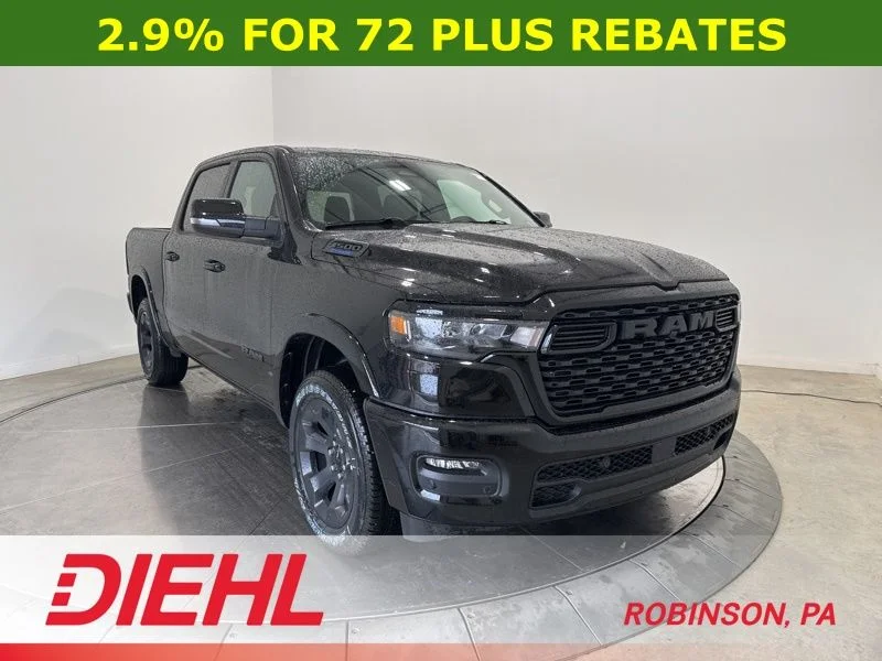 New 2026 Diamond Black Crystal Pearl-Coat Exterior Paint RAM Big Horn/Lone Star image 1
