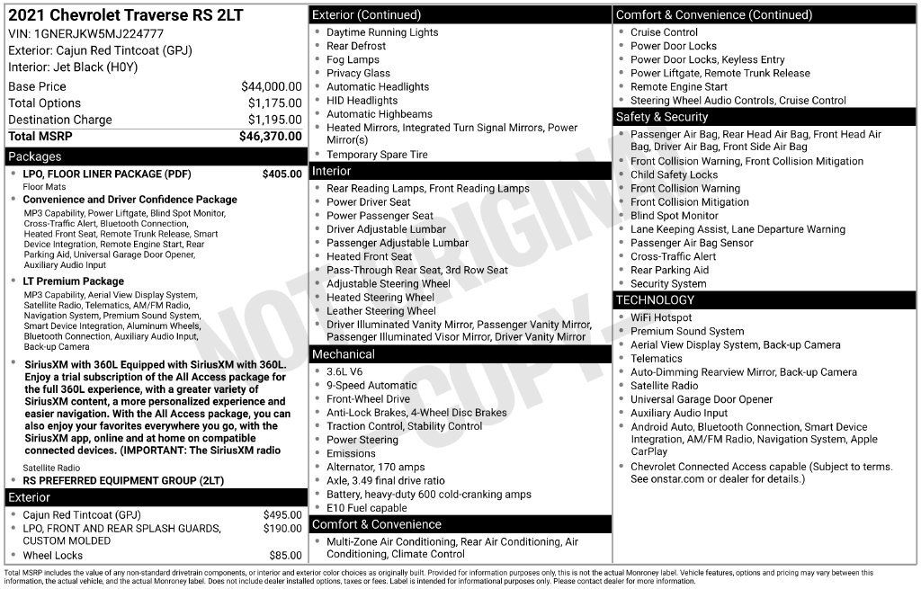 Used 2021 Red Chevrolet RS image 29