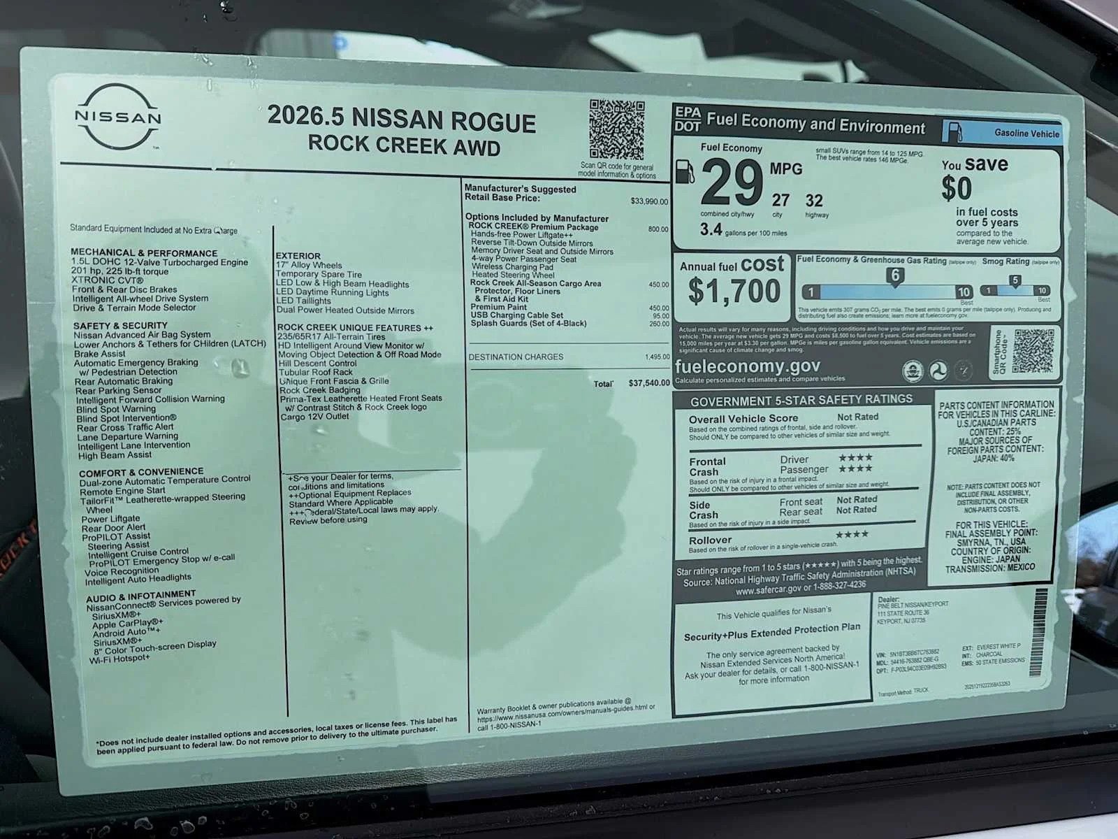 New 2026 Everest White Pearl TriCoat Nissan Rock Creek® image 6