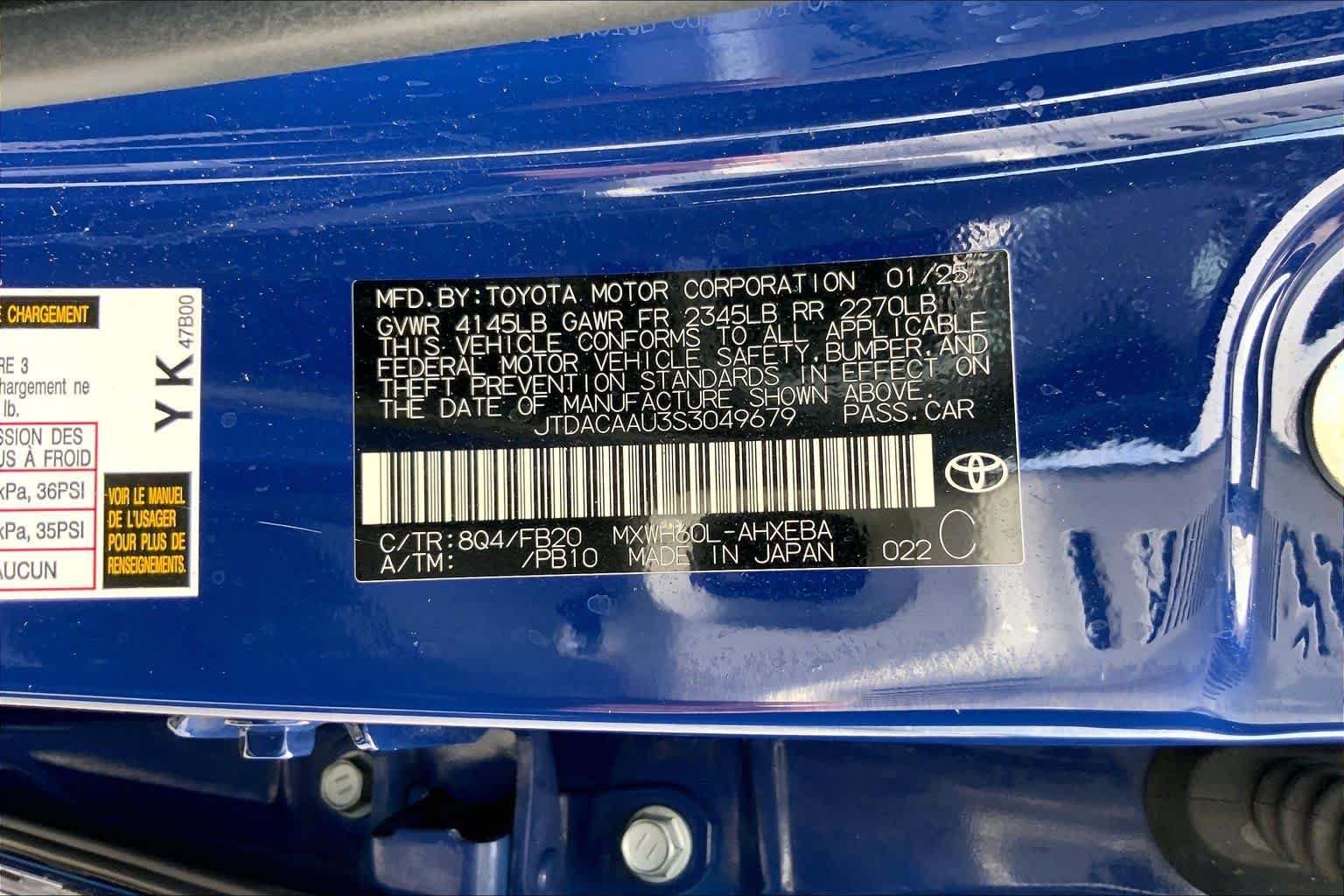 Used 2025 Reservoir Blue Toyota LE image 36