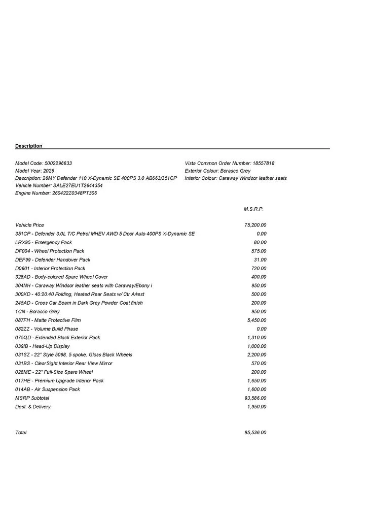 New 2026 Borasco Grey Land Rover X-Dynamic SE image 3