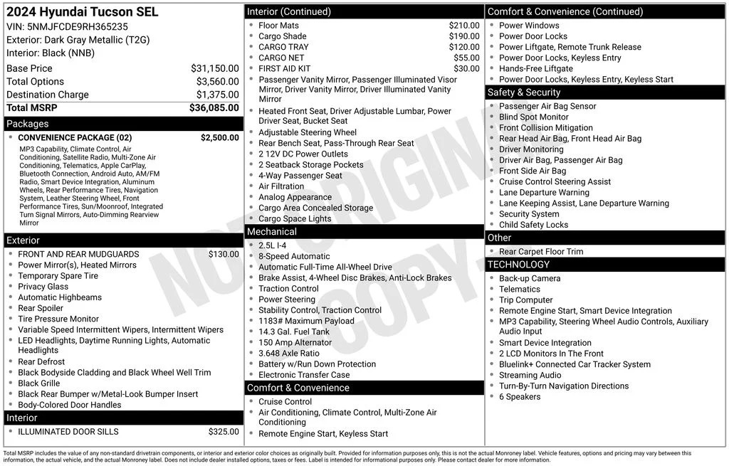 Used 2024 Gray Hyundai SEL image 17