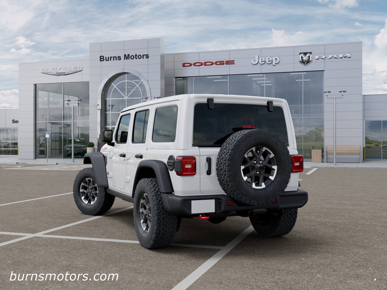 New 2026 Bright White Clear-Coat Exterior Paint Jeep Rubicon 4-Door image 3