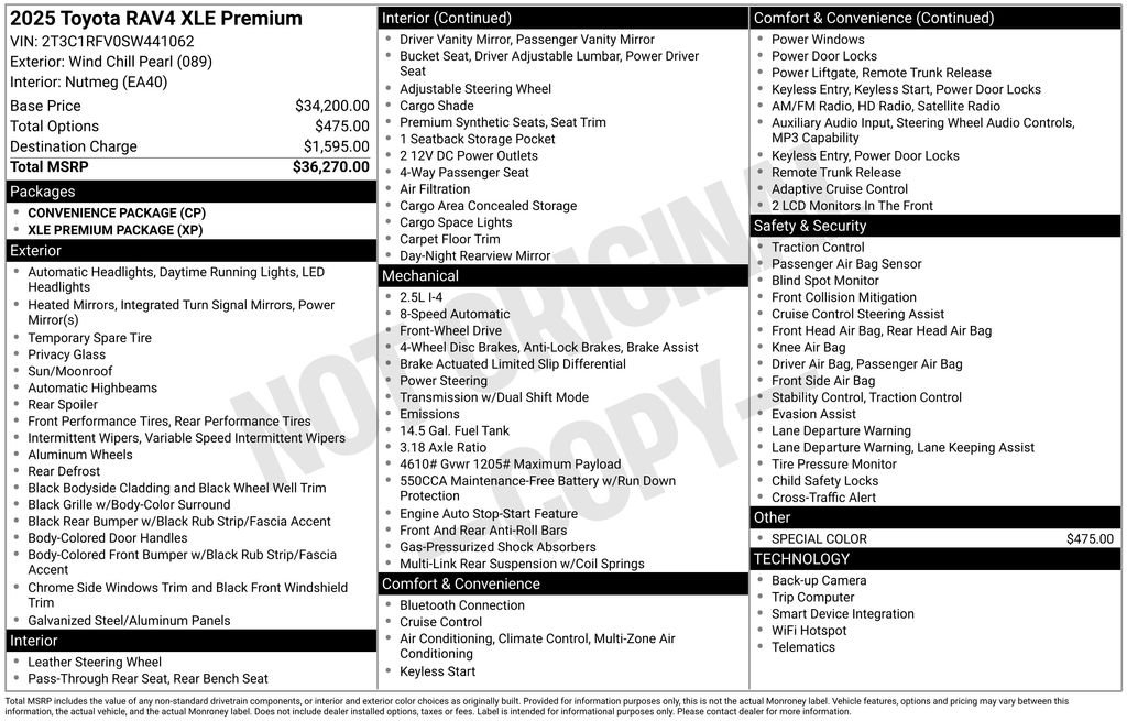 Used 2025 Beige Toyota XLE Premium image 7