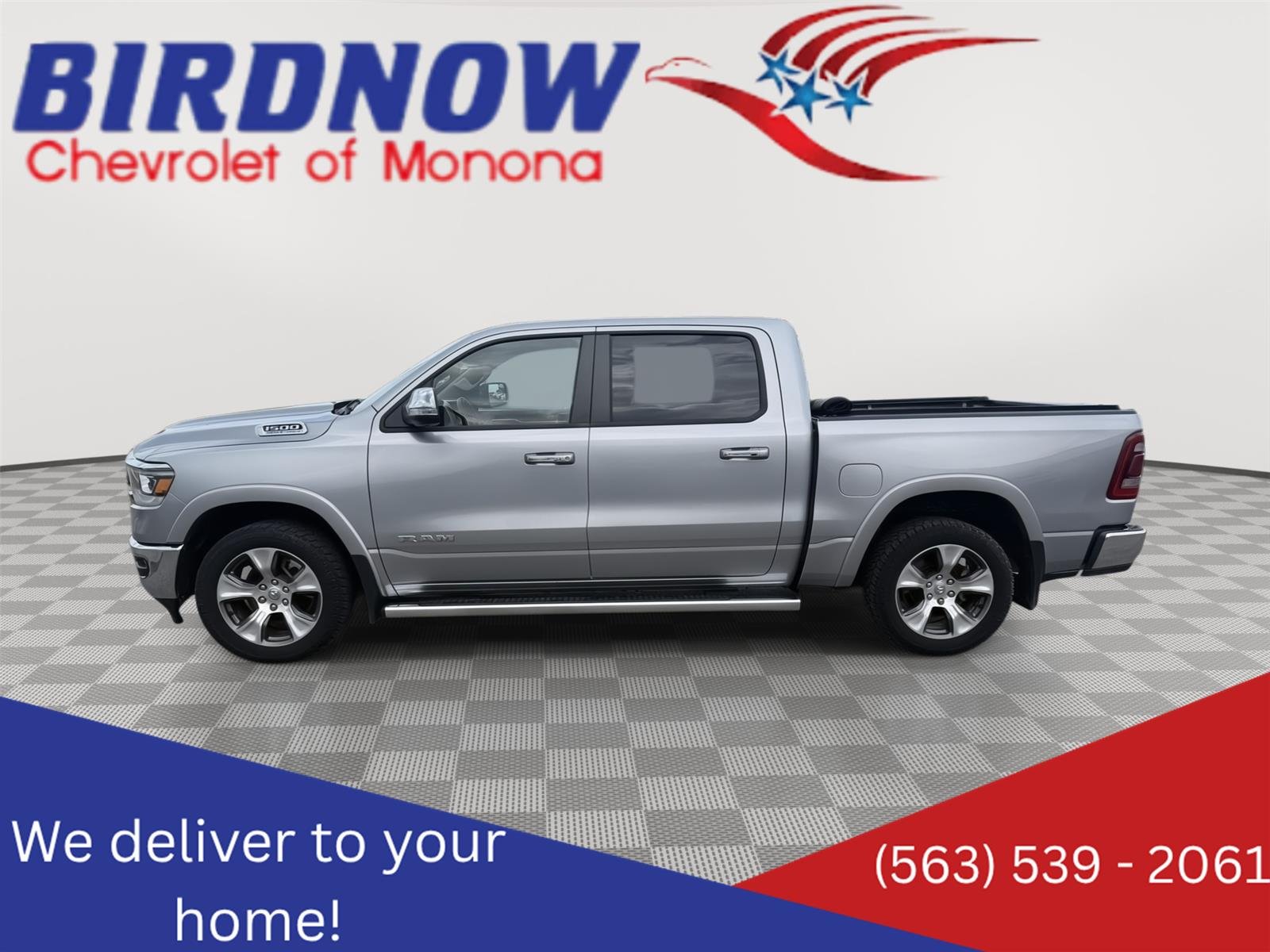 Used 2021 Billet Silver Metallic Clearcoat Ram Laramie image 1