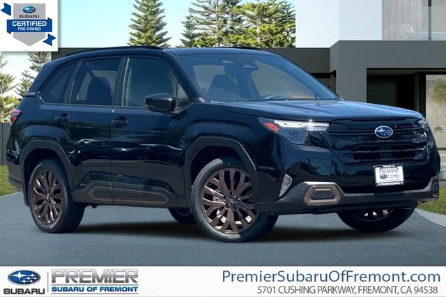 Certified Used 2025 Black Subaru Sport image 1