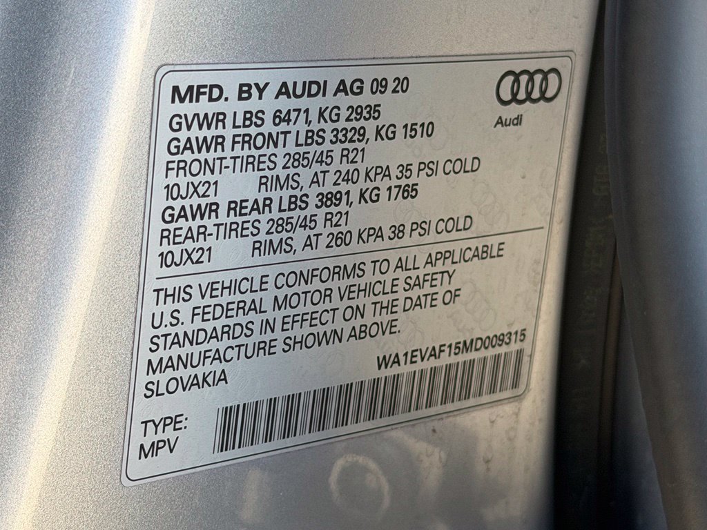 Certified Used 2021 Silver Audi 55 Premium Plus image 35