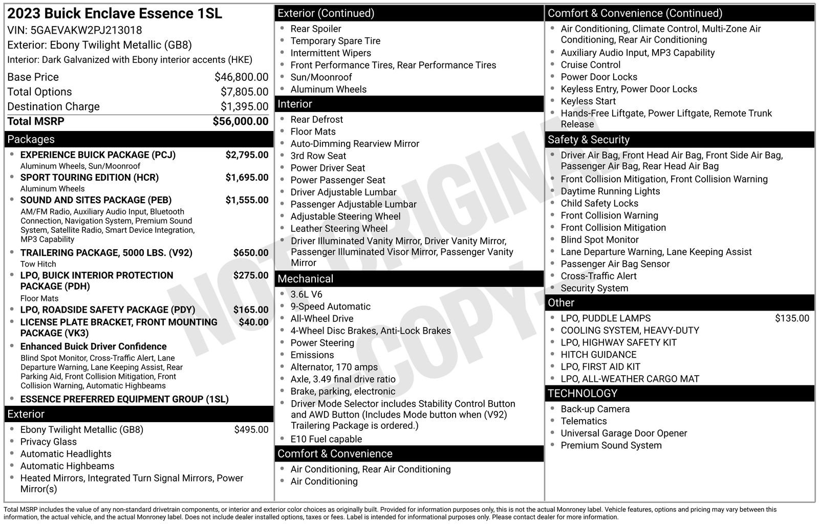 Certified 2023 Buick Enclave Essence with VIN 5GAEVAKW2PJ213018 for sale in Brainerd, Minnesota