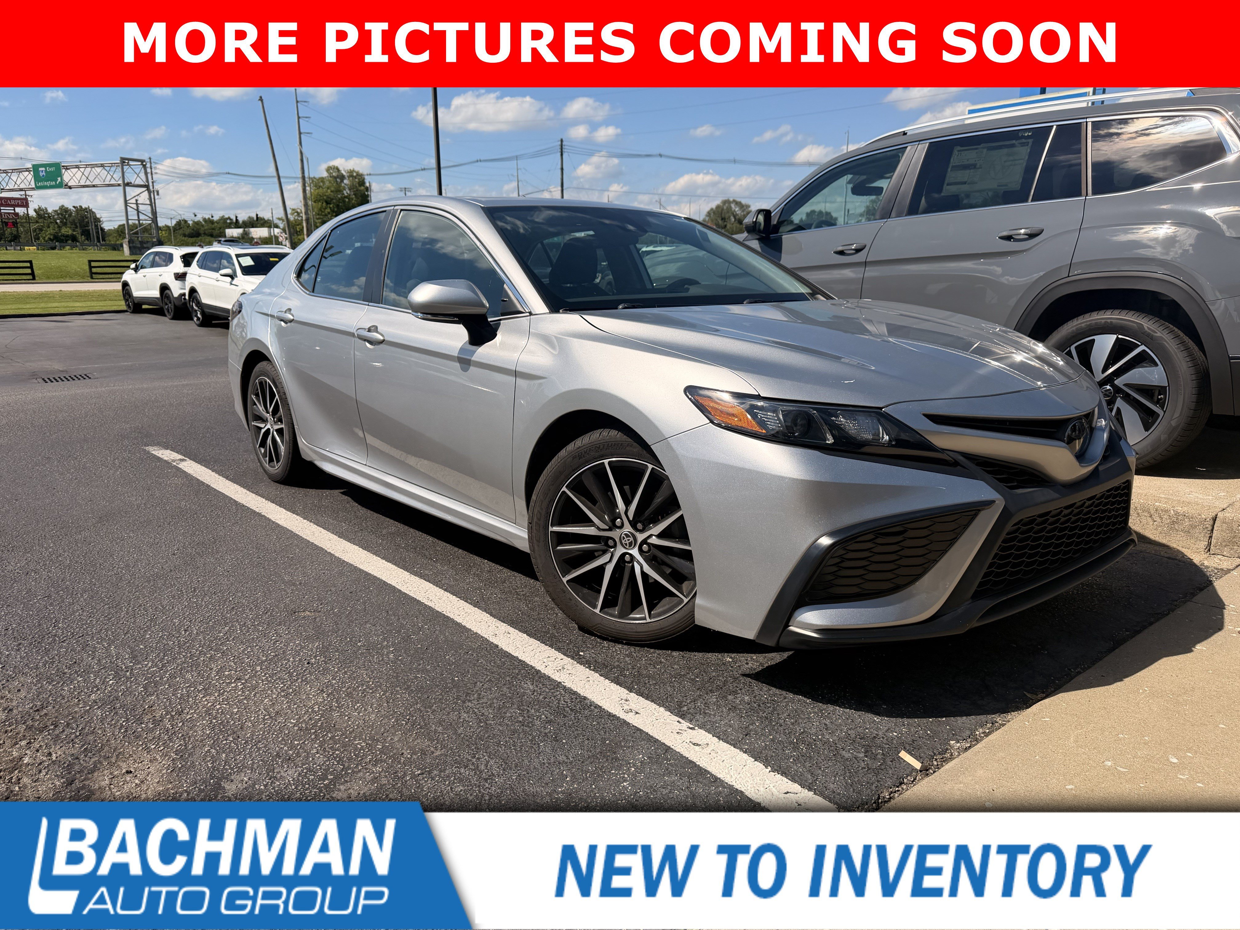 Used 2021 Celestial Silver Metallic Toyota SE image 2