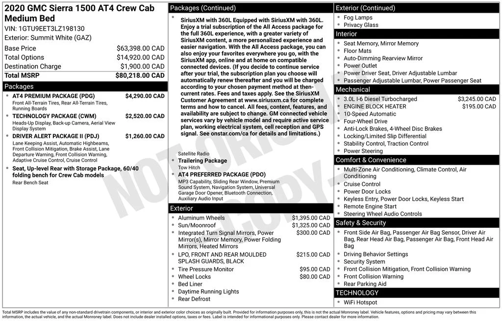 Used 2020  GMC AT4 image 2
