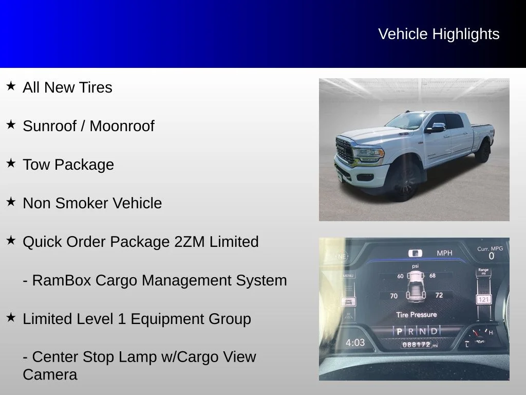 Used 2019 White Ram Limited image 8