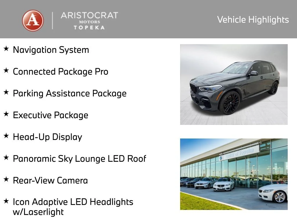 Used 2023 BMW X5 M50i with VIN 5UXJU4C04P9P97207 for sale in Kansas City