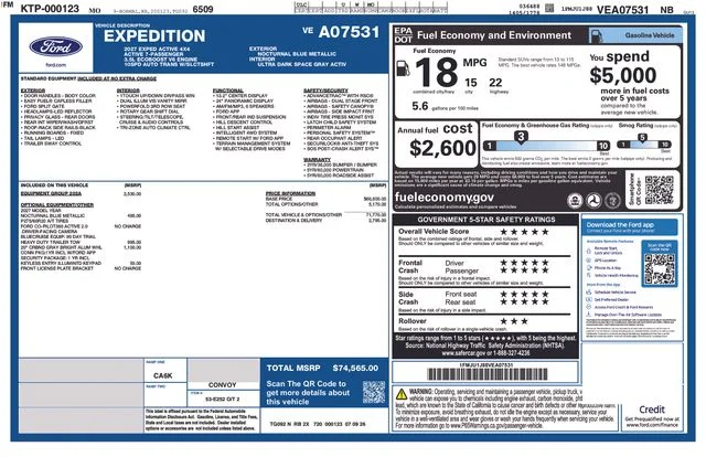 New 2027 Nocturnal Blue Metallic Ford Active image 46