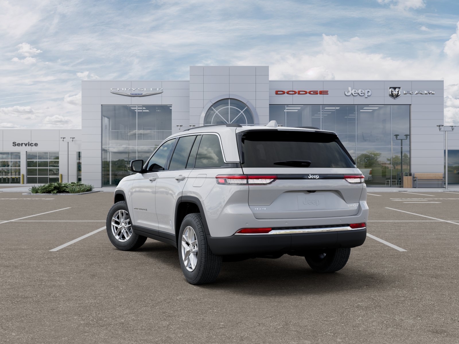 New 2026 Bright White Clear-Coat Exterior Paint Jeep Laredo 4x4 image 3