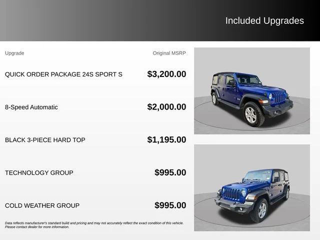 Used 2018 Blue Jeep Unlimited Sport S image 4