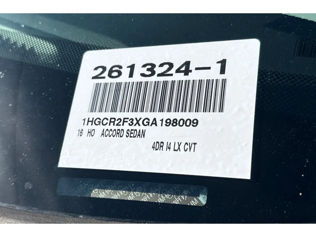 Used 2016 Crystal Black Pearl Honda LX image 2