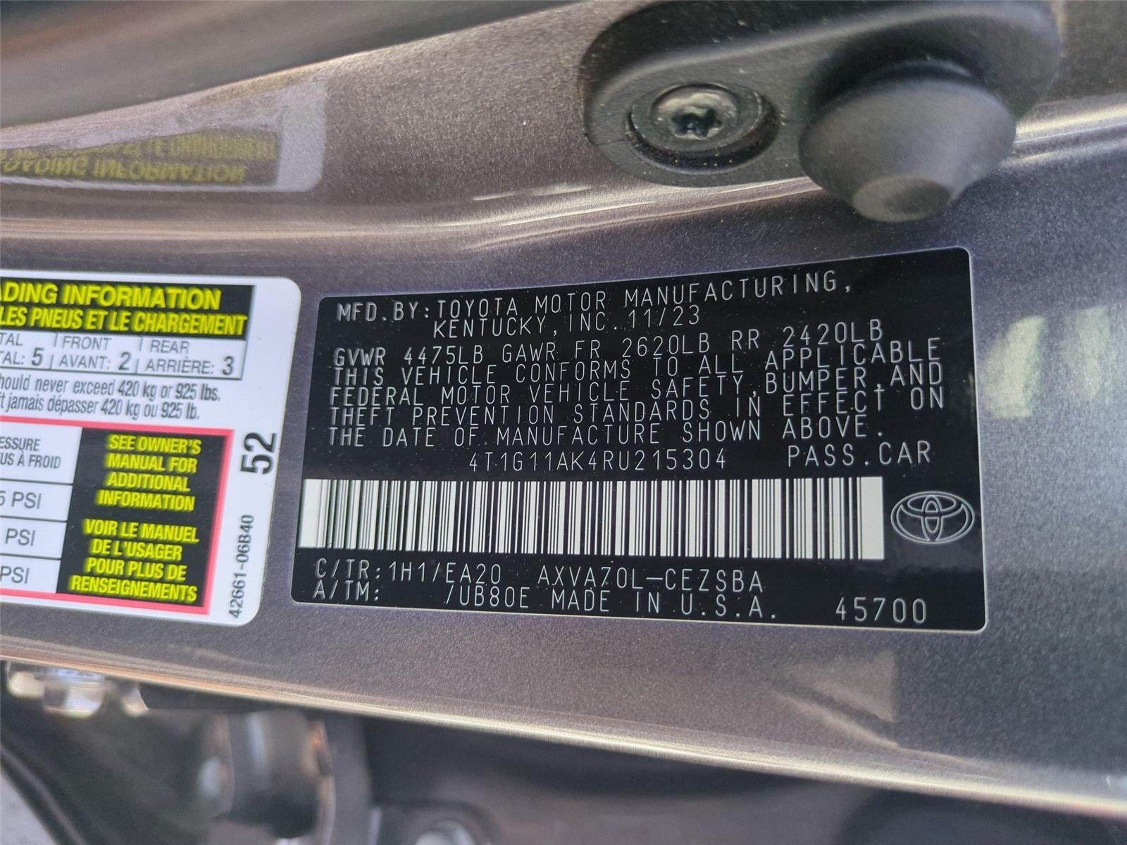Used 2024 Predawn Gray Mica Toyota SE image 38