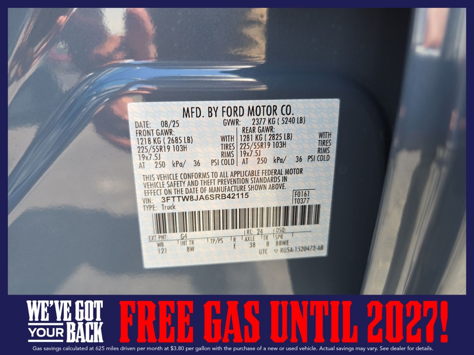New 2025 Azure Gray Metallic Tri-Coat Ford XLT image 32