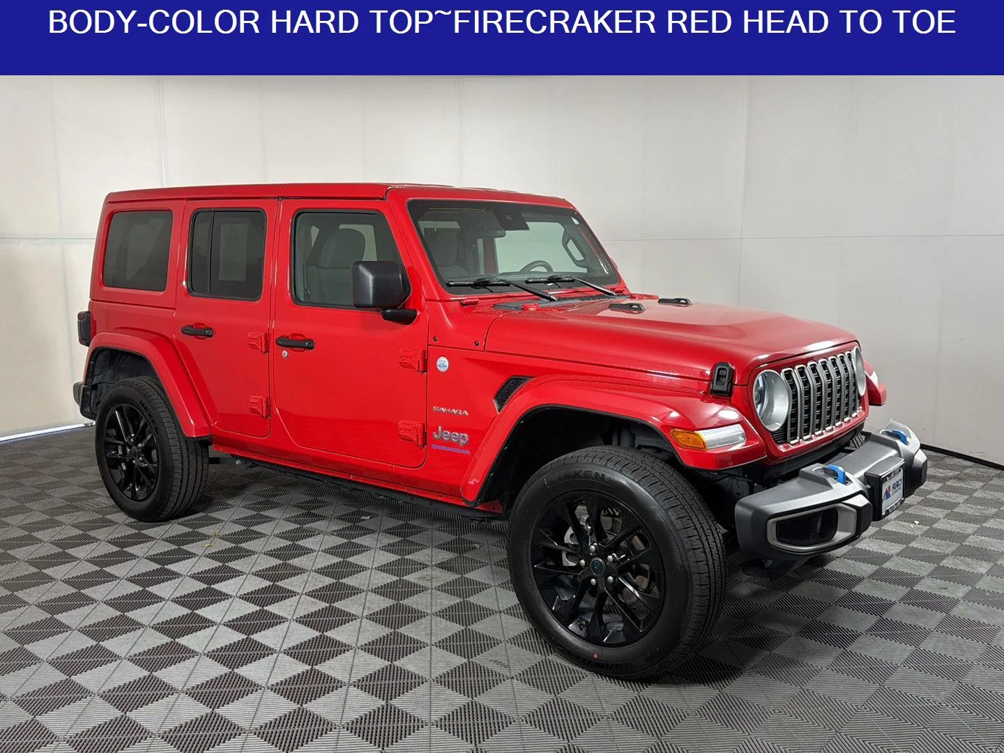 Used 2024 Firecracker Red Clearcoat Jeep Sahara image 2