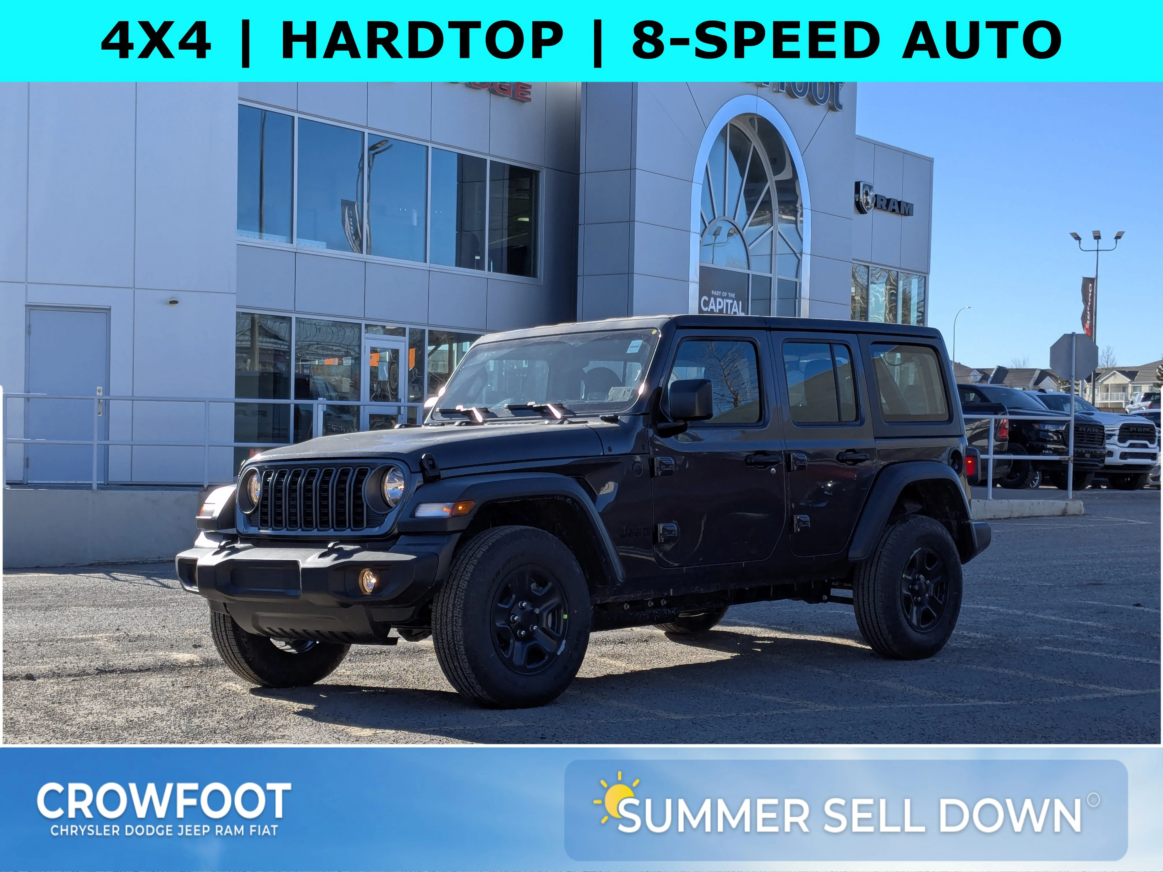 New 2026 Grey Jeep Sport - - 3.6L V6 Engine - 12.3 Uconnect 5 - 3-Piece Hardtop - Non-Vented Steel Hood & More image 1