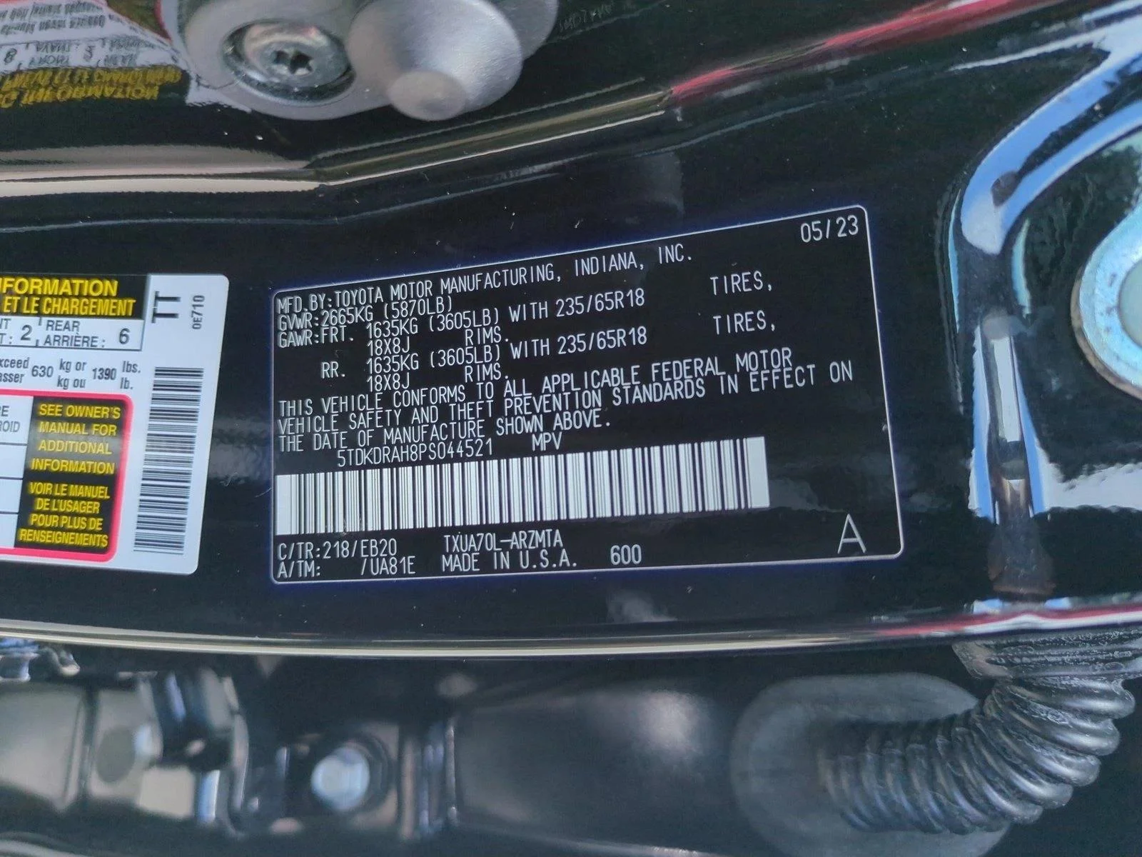 Used 2023 Midnight Black Metallic Toyota XLE image 25