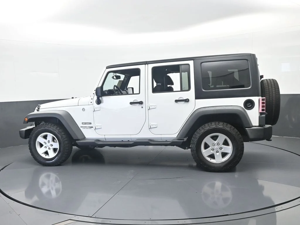 Used 2018 Bright White Clearcoat Jeep Unlimited Sport image 2