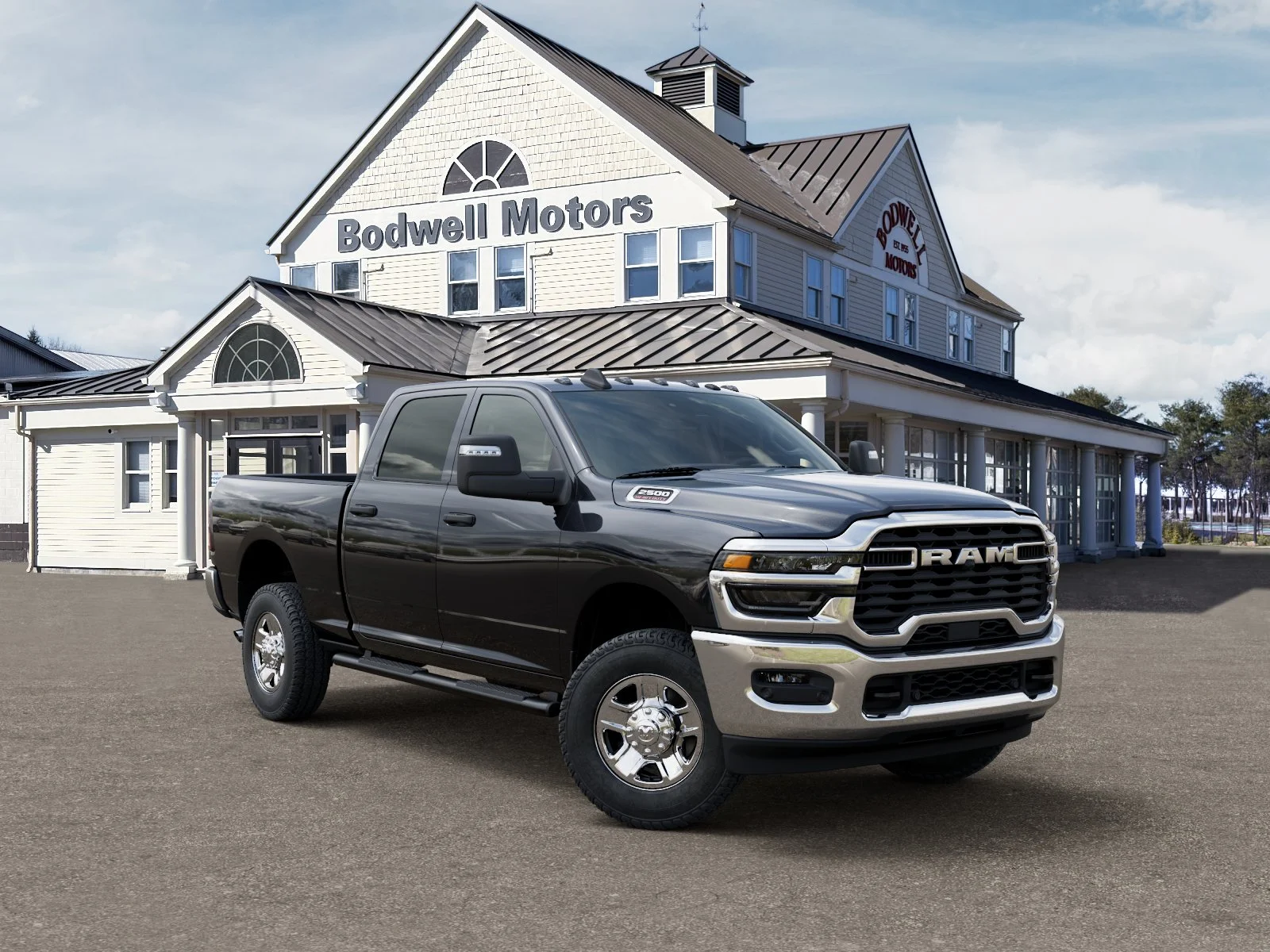 New 2026 Diamond Black Crystal Pearl-Coat Exterior Paint RAM Tradesman Crew Cab 4x4 6
