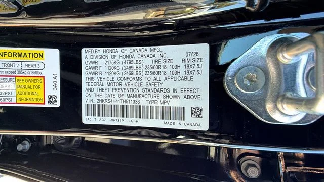 New 2026 Crystal Black Pearl Honda AWD EX image 33