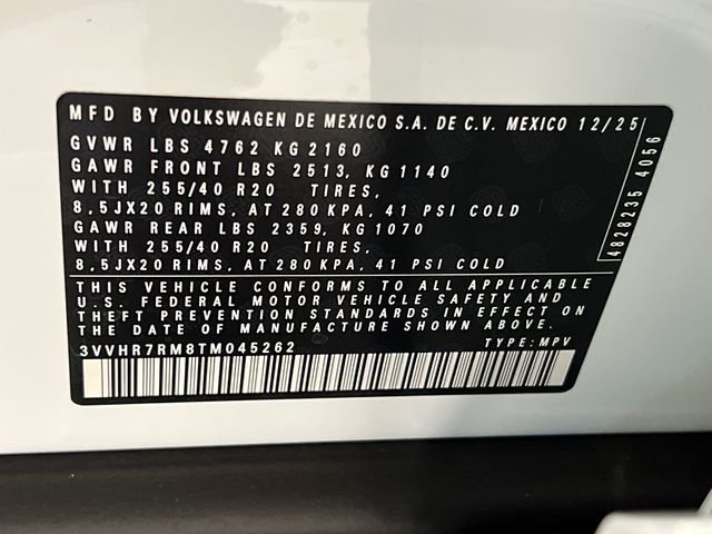 New 2026 White Volkswagen 2.0T SE R-Line Black image 19