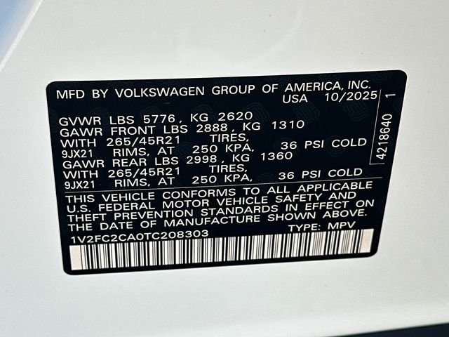 New 2026 White Volkswagen 2.0T SEL Premium R-Line image 36