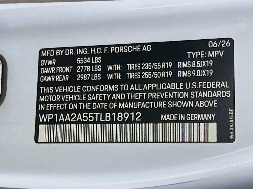 New 2026 White Porsche Base image 34