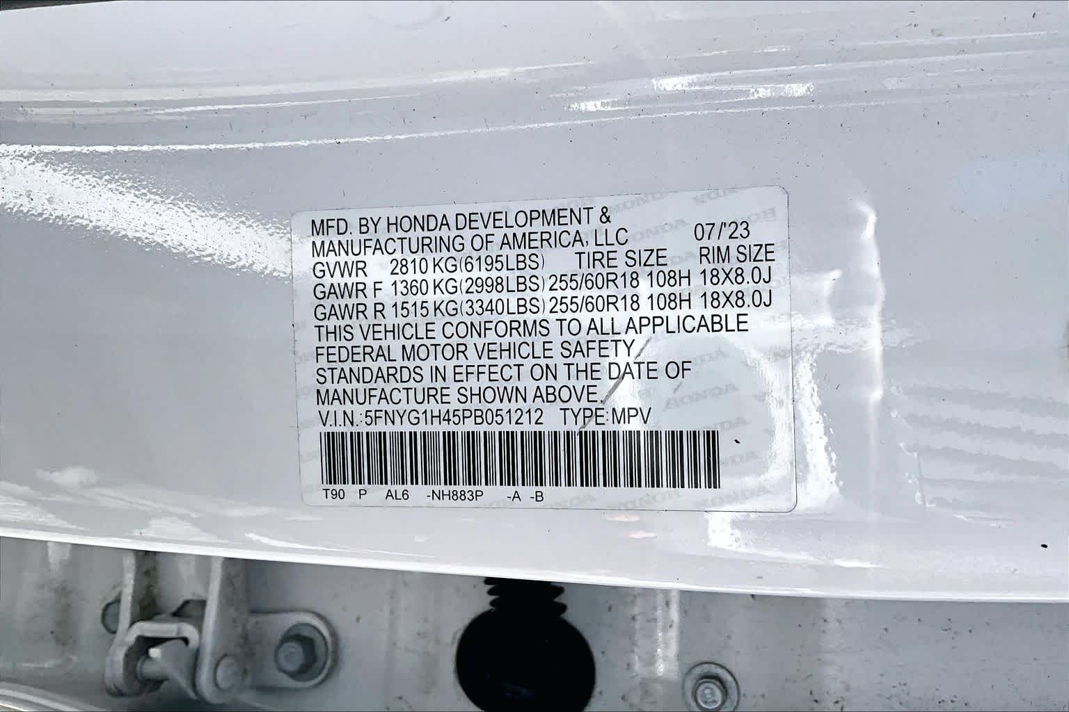 Certified Used 2023 Platinum White Pearl Honda AWD EX-L image 33