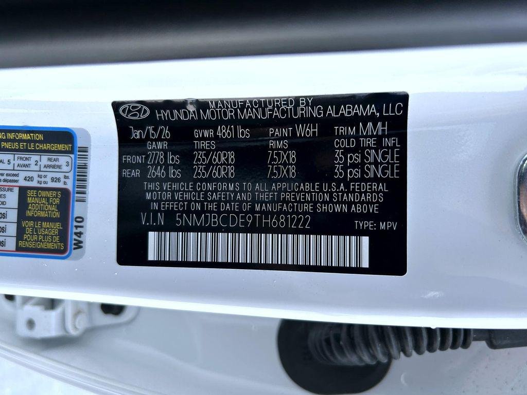 New 2026 White Pearl Hyundai SEL AWD image 25