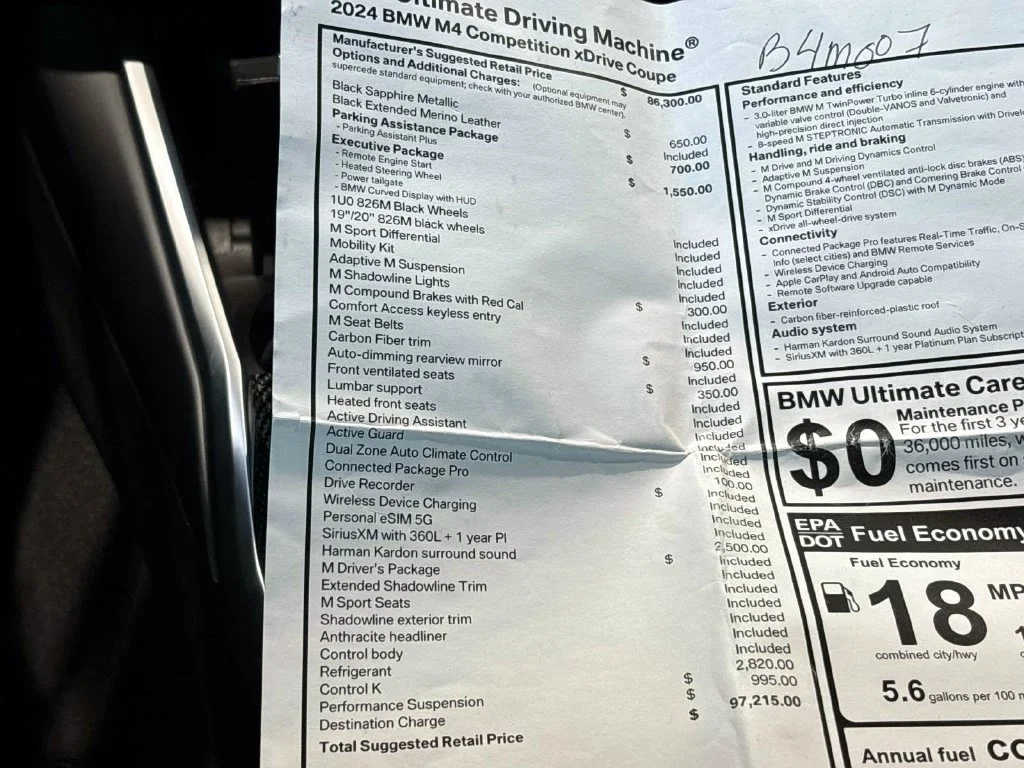 Used 2024 Black Sapphire Metallic BMW Competition image 27