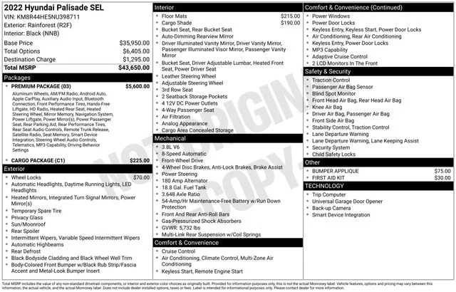 Used 2022 Green Hyundai SEL image 22