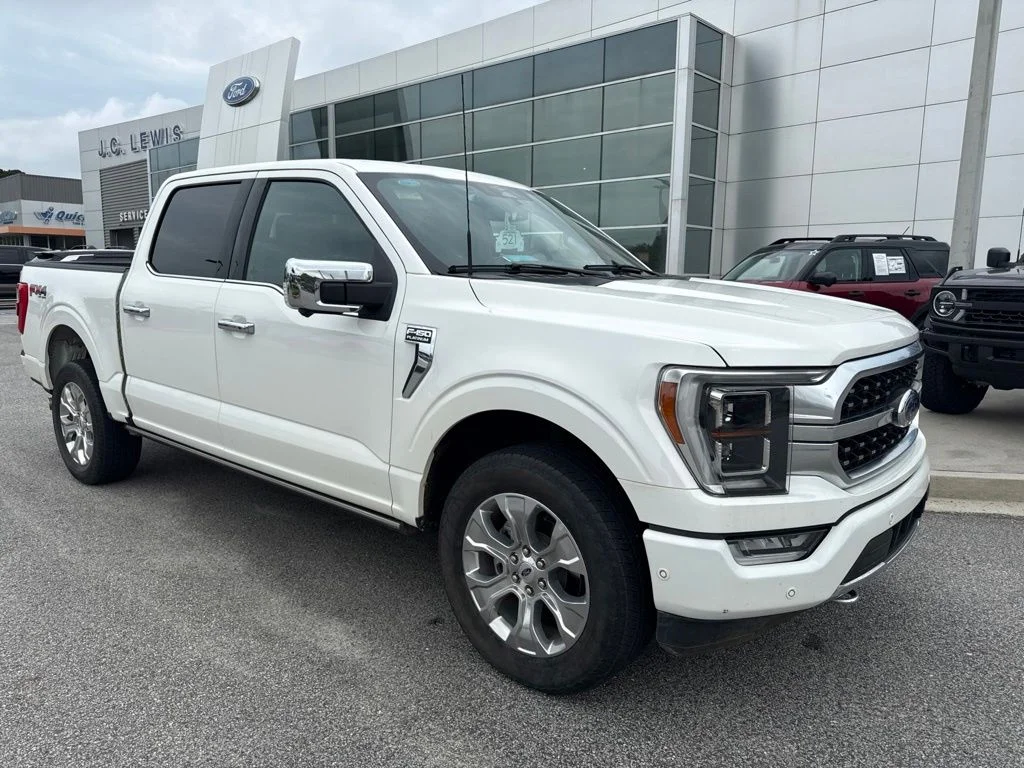Used 2023 White Metallic Ford Platinum image 1